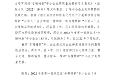 喜报！汉尔姆入选2022年度第一批浙江省“专精特新”企业